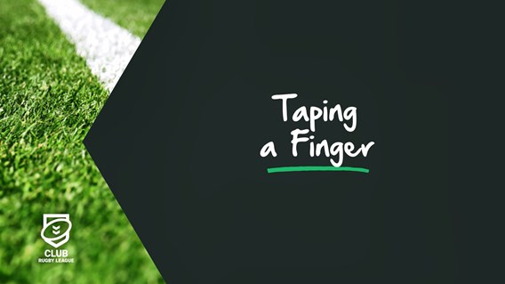 Taping a Finger